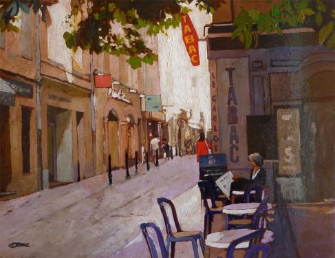 ''Galerie 4'' GALERIE D'ART : Petit Caf� au Gaulois de Serge Gomez