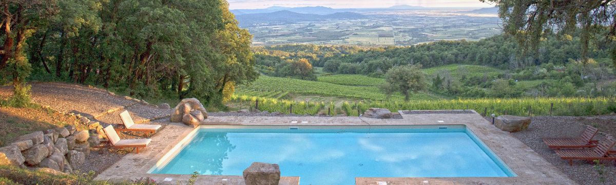 Pool in the Vineyards & with View to Mediterranean Sea