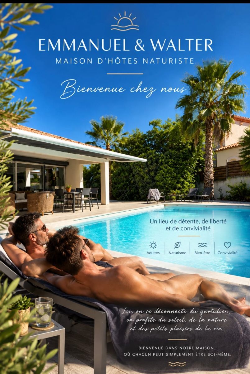 Chambres d'h�tes gay Cap d'Agde proche village naturiste