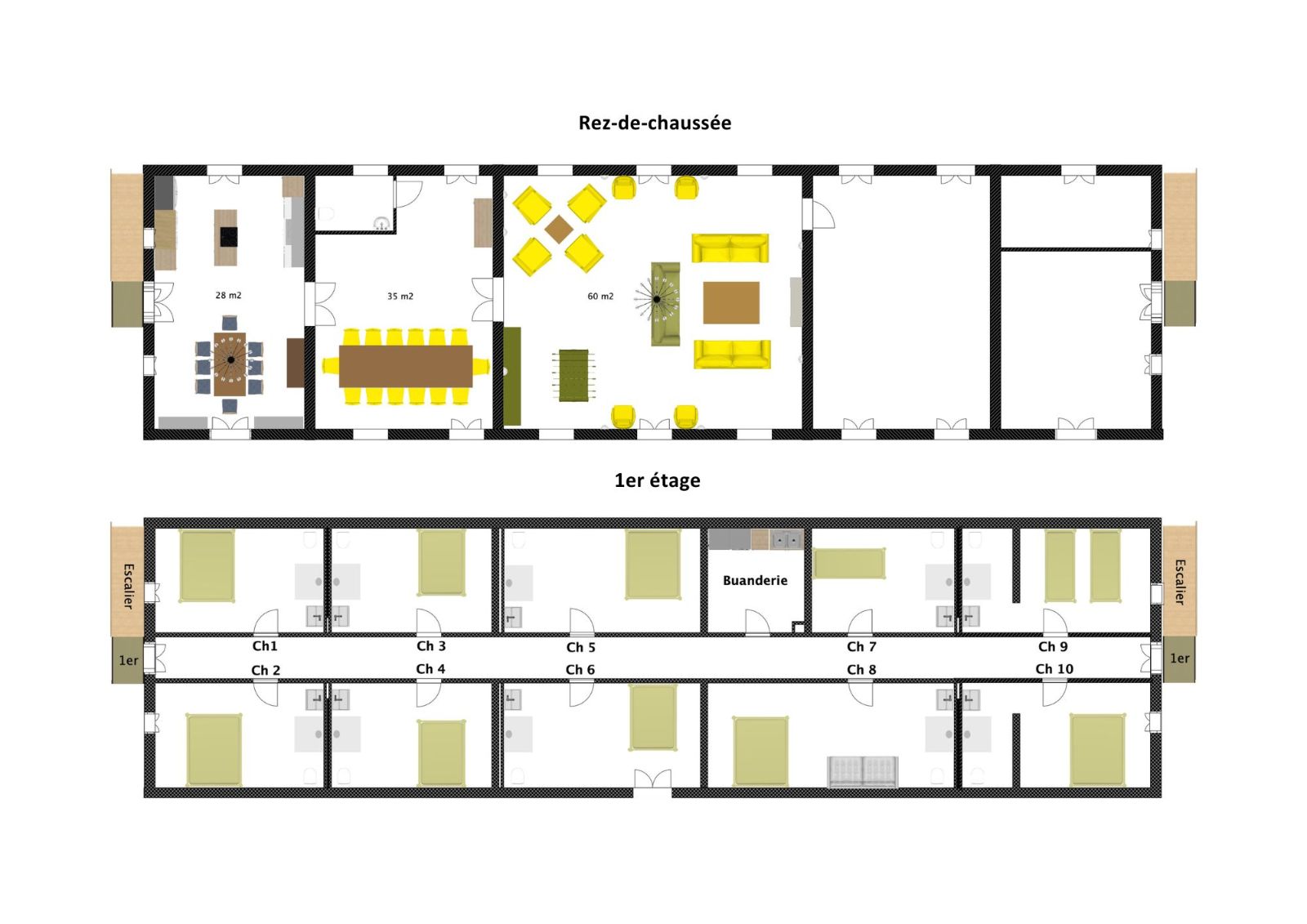 Plan du gite les Ecuries du Chateau Plan du gite les Ecuries du Chateau