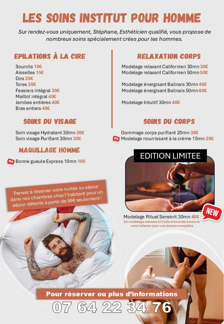 Liste des soins disponibles sur demande