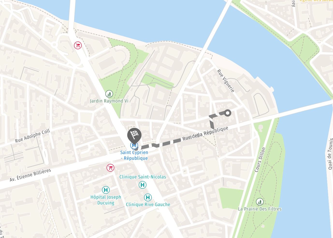 Itinéraire pour métro Itinéraire pour métro