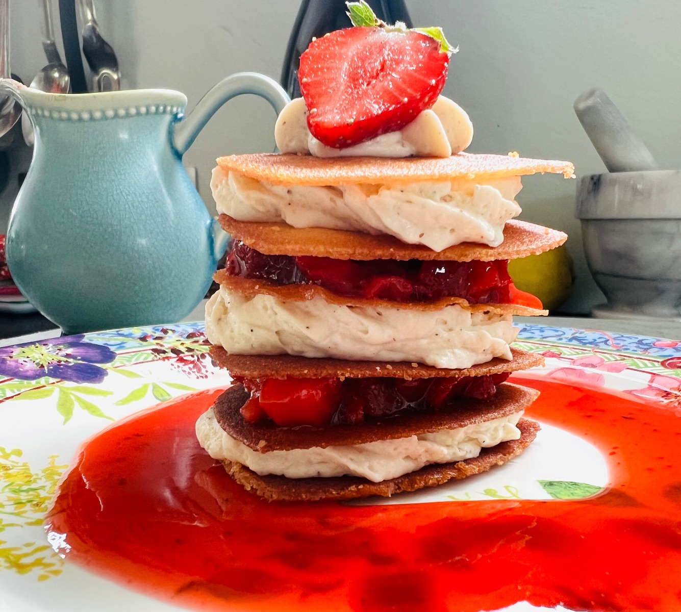 Millefeuille à notre table d’hôtes Millefeuille à notre table d’hôtes