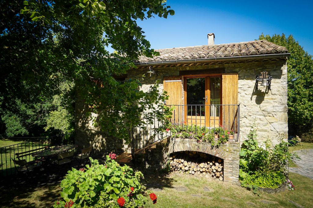 Perron Glycine sur jardin