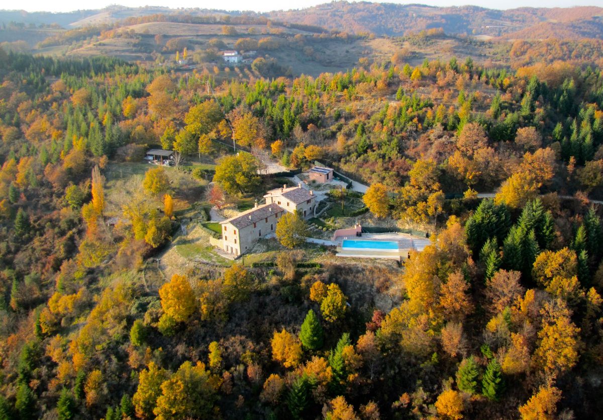 Bellaugello Gay Guest House, Umbria, Italy from the air