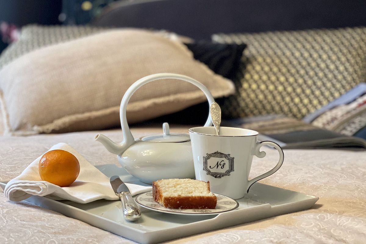 Petit djeuner dans la suite Haute Cauture