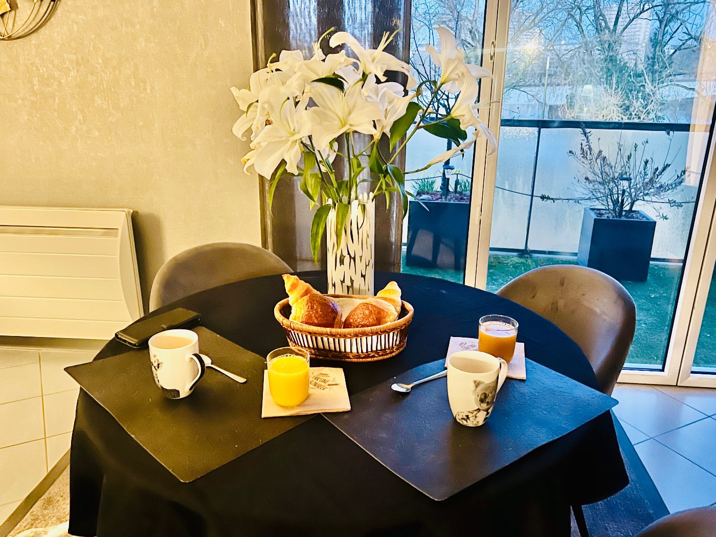 petit déjeuner avec vu sur la Loire petit déjeuner avec vu sur la Loire