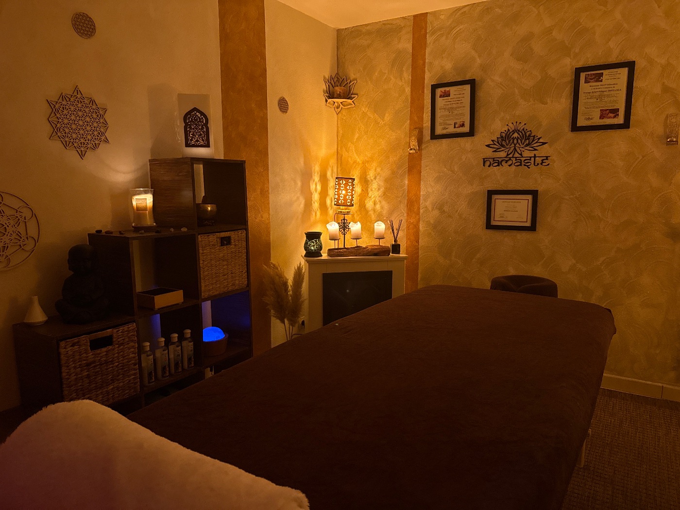 Espace de massage cocooning et apaisant