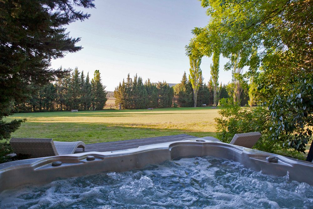 parc du chateau et Jacuzzi privatif chambre reve d'Evan