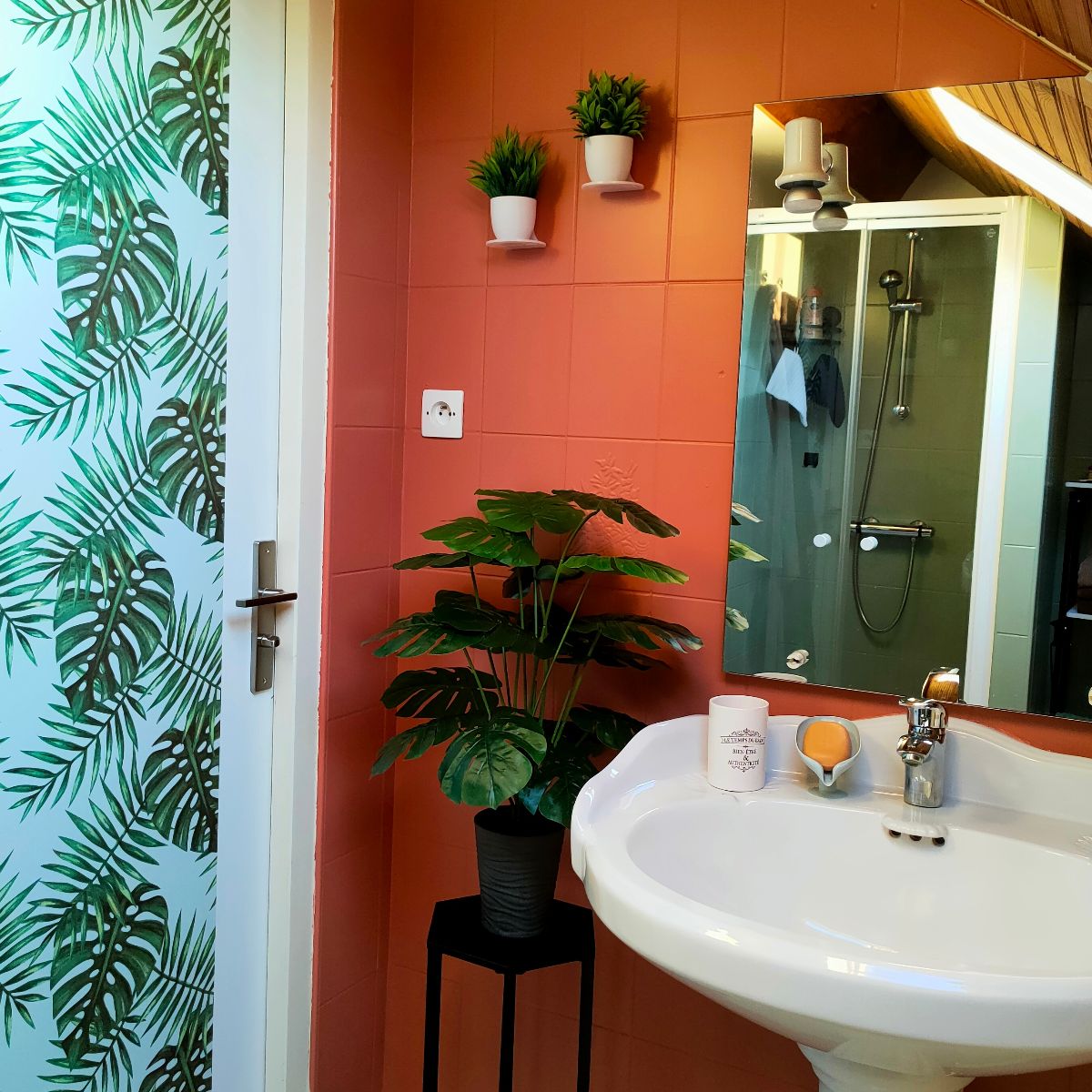 Une salle de bain cosy