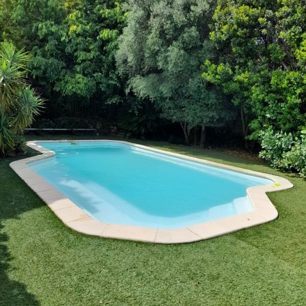 Piscine dans son crin de verdure