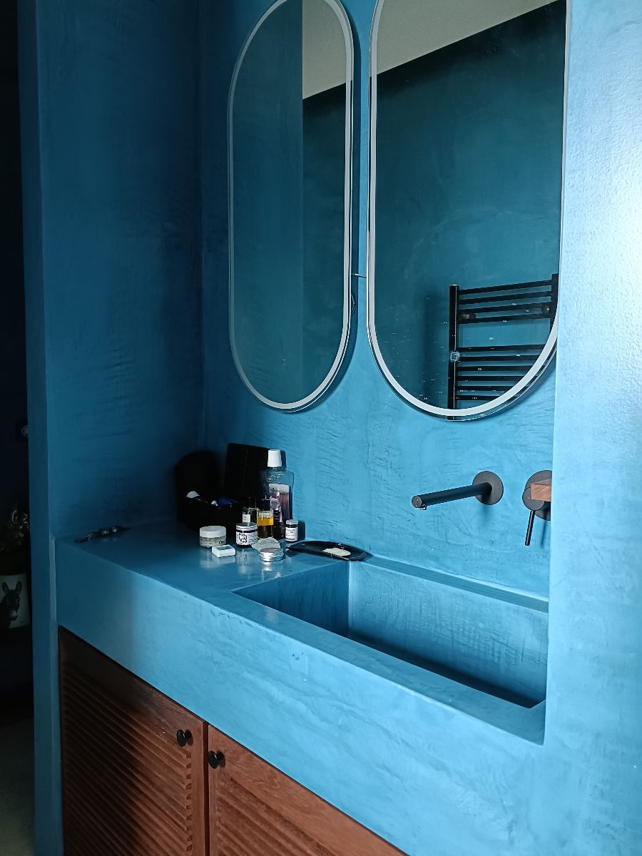 la salle d'eau privée de la chambre ''bleue'' la salle d'eau privée de la chambre ''bleue''
