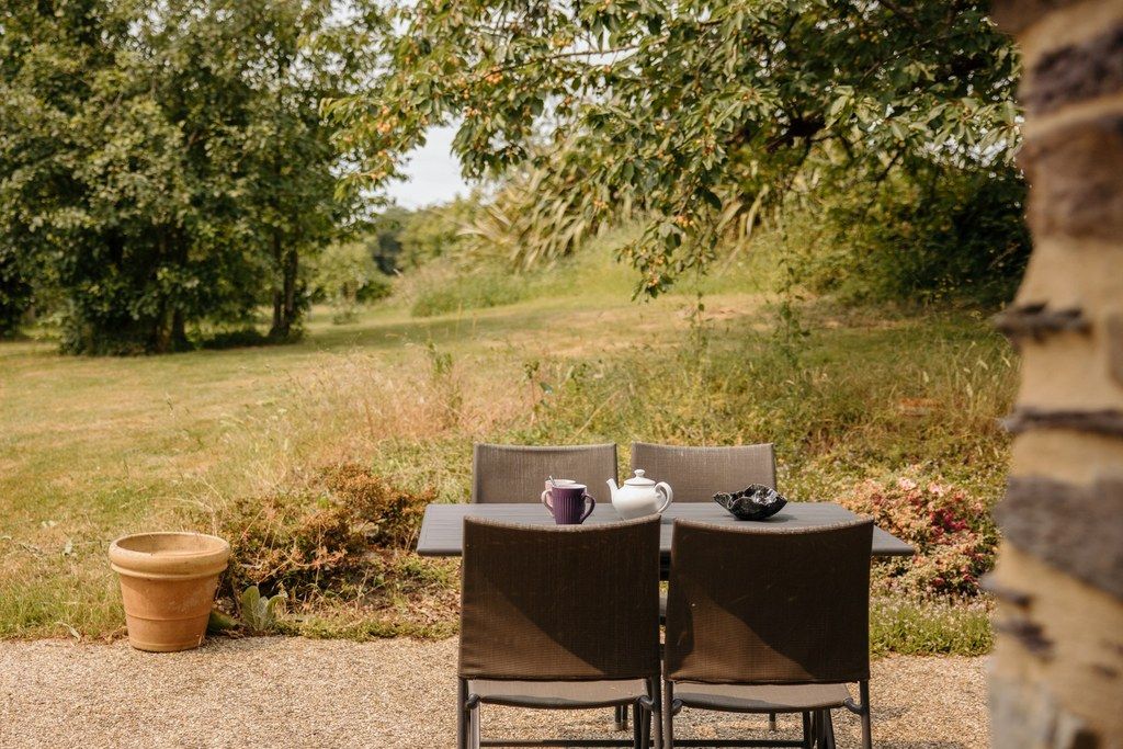 Terrasse chambres d'h�te-Bourousais 35