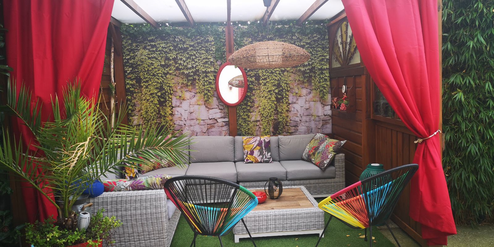 Salon Extrieur sur une grande terrasse sans vis  vis